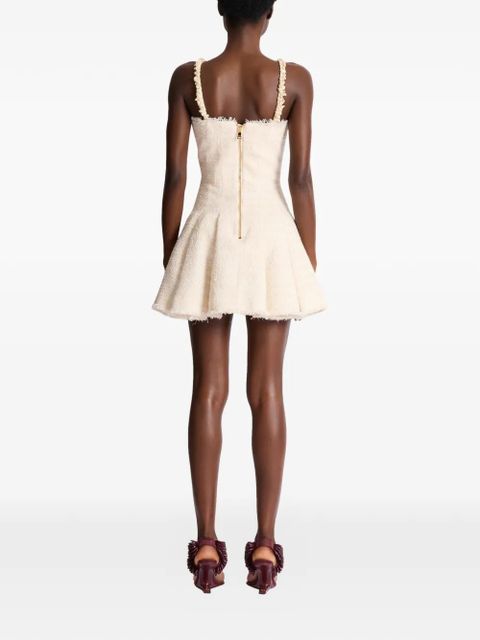 Balmain sweetheart-neck mini dress - White