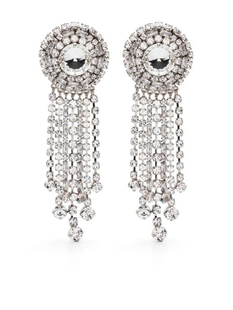Alessandra Rich crystal-embellished dangle earrings - Silver - zdjęcie produktu nr 1