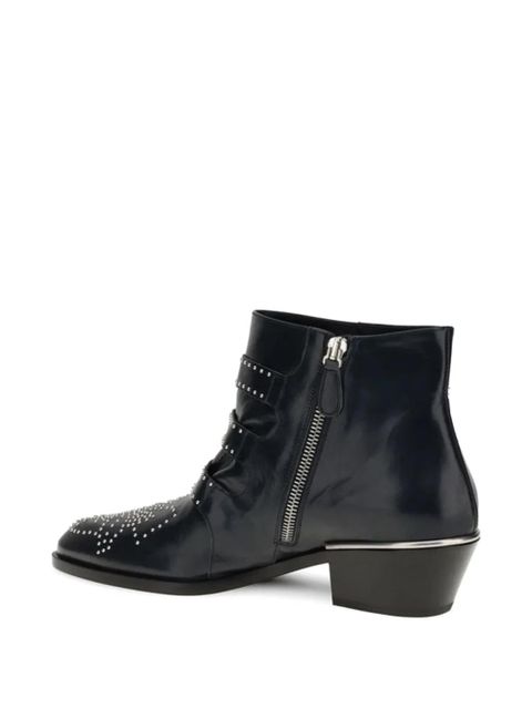 Chloé Susanna studded leather ankle boots - Black
