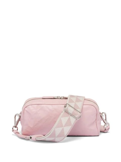 Prada logo-plaque shoulder bag - Pink