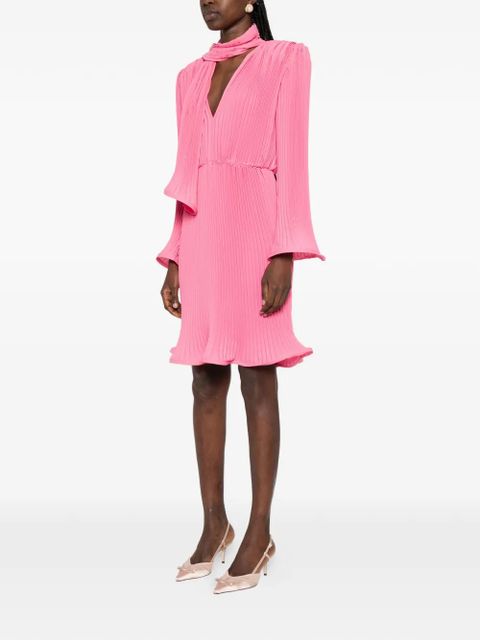 Rowen Rose pleated scarf midi dress - Pink