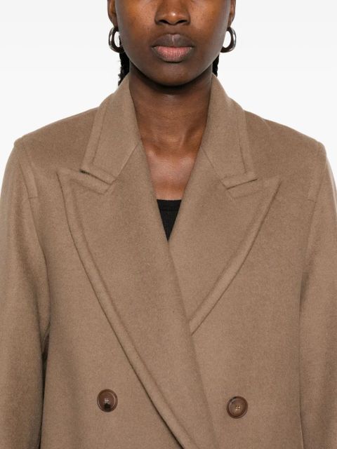 Max Mara double-breasted patch-pocket coat - Brown