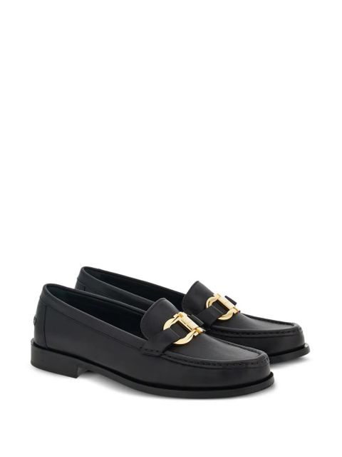 Ferragamo logo-plaque leather loafers - Black - zdjęcie produktu nr 2