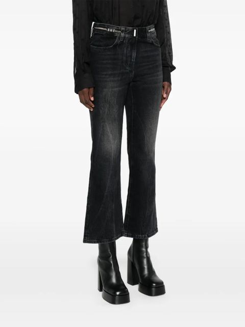 Givenchy logo-plaque bootcut jeans - Black
