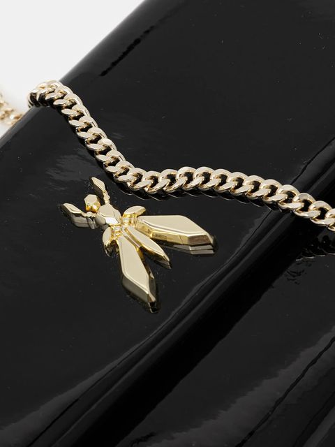 Patrizia Pepe kopertówka skórzana kolor czarny 2B5460 L125