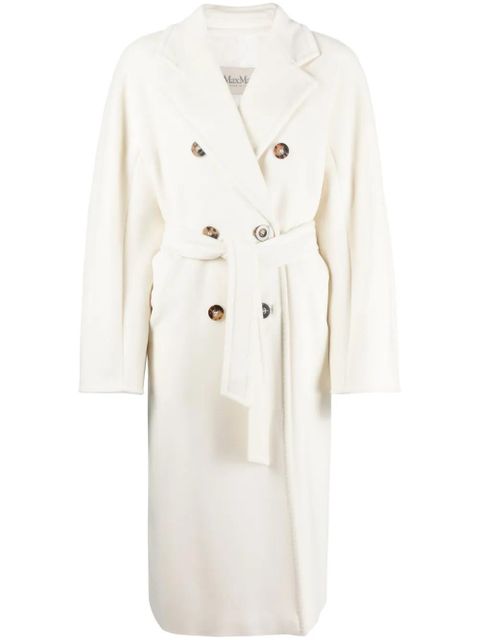 Max Mara belted double-breasted coat - White - zdjęcie produktu nr 1