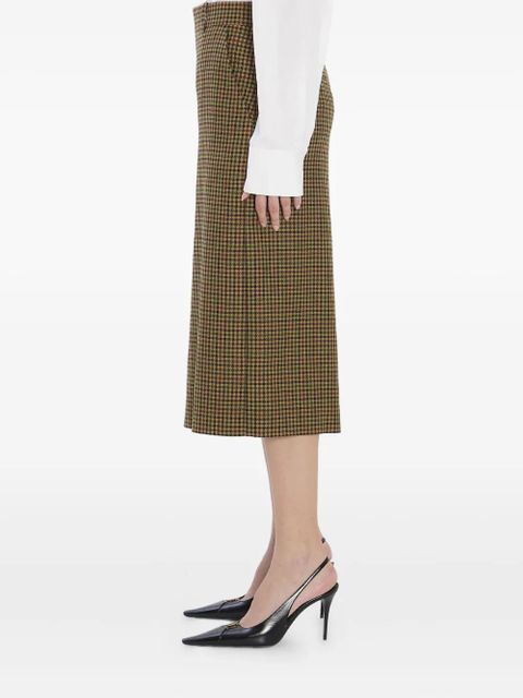 Saint Laurent plaid-pattern cropped trousers - Brown