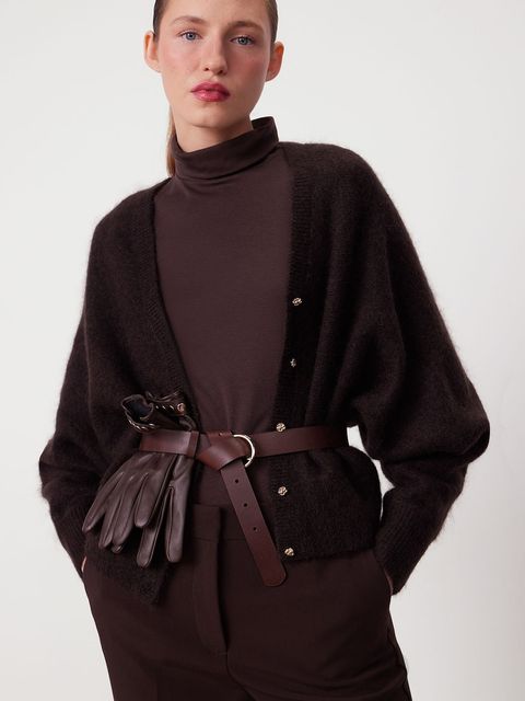 Medicine kardigan damski kolor brązowy - zdjęcie produktu nr 1