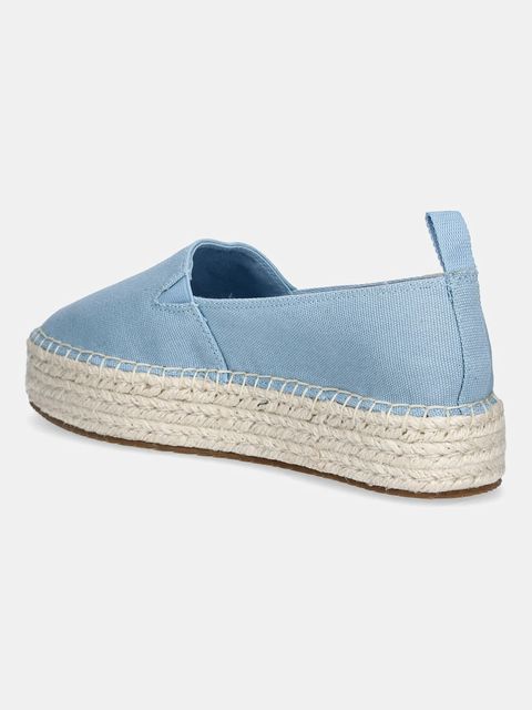 Calvin Klein Jeans espadryle PLATFORM ESPADRILLE ML CS kolor niebieski na platformie YW0YW01871