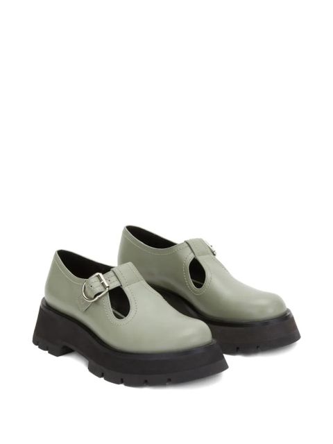 3.1 Phillip Lim buckle T-bar loafers - Green - zdjęcie produktu nr 2
