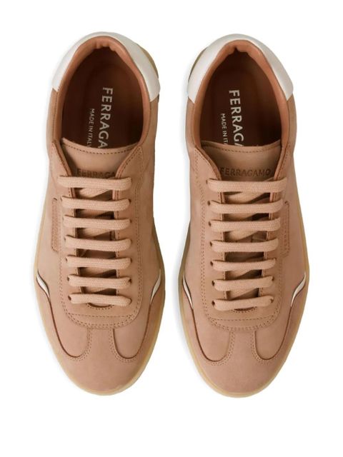 Ferragamo suede low-top trainers - Pink