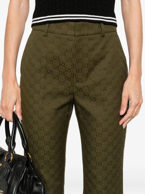 Gucci GG monogram trousers - Green