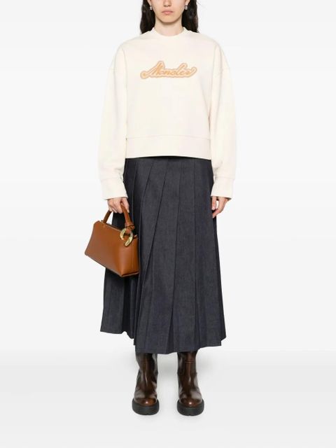 Moncler logo-appliqué sweatshirt - Neutrals