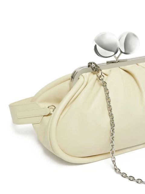 Weekend Max Mara small Milvanew pleated ball-embellished clush bag - Neutrals - zdjęcie produktu nr 2
