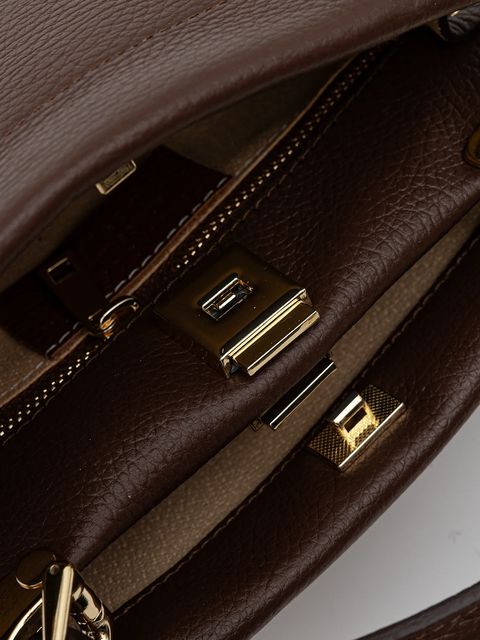 Answear.LAB torebka skórzana kolor brązowy