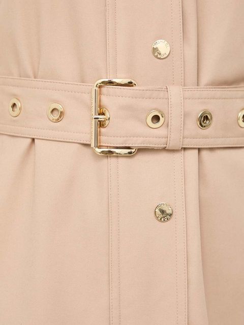 MICHAEL Michael Kors płaszcz bawełniany kolor beżowy przejściowy