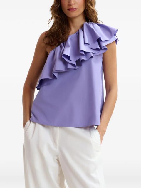 Essentiel Antwerp one-shoulder ruffled blouse - Purple