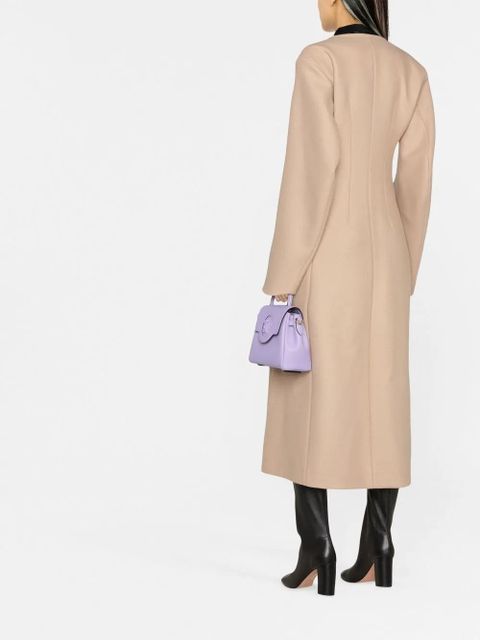The Attico Dallas long coat - Neutrals