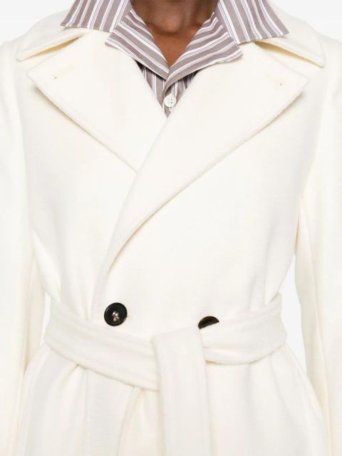Max Mara virgin-wool coat - White