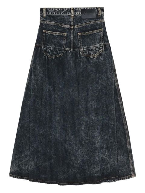 GANNI gathered-detail denim skirt - Blue - zdjęcie produktu nr 2