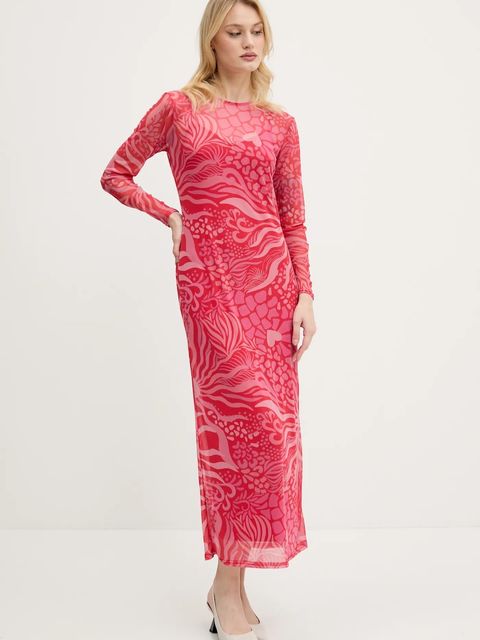 Never Fully Dressed sukienka kolor różowy maxi dopasowana NFDDR1912 - zdjęcie produktu nr 2