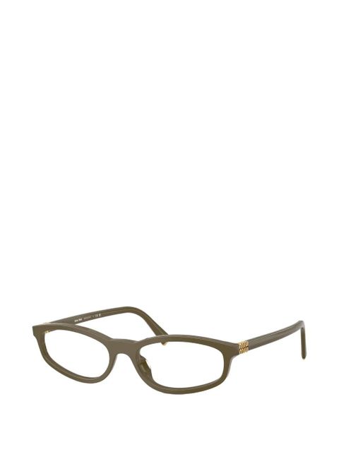 Miu Miu Eyewear round-frame glasses - Green - zdjęcie produktu nr 2