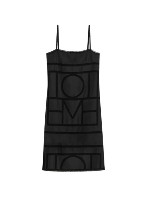 TOTEME monogram-trim midi dress - Black - zdjęcie produktu nr 1