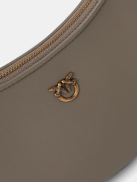 Pinko torebka skórzana kolor szary 103538 A0F1