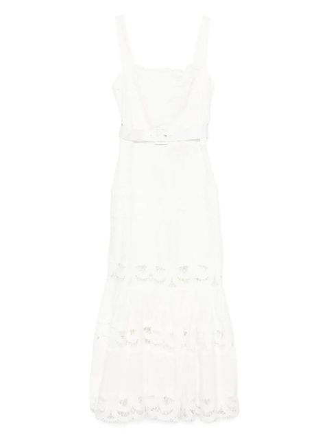 Self-Portrait lace-trimmed dress - White - zdjęcie produktu nr 1