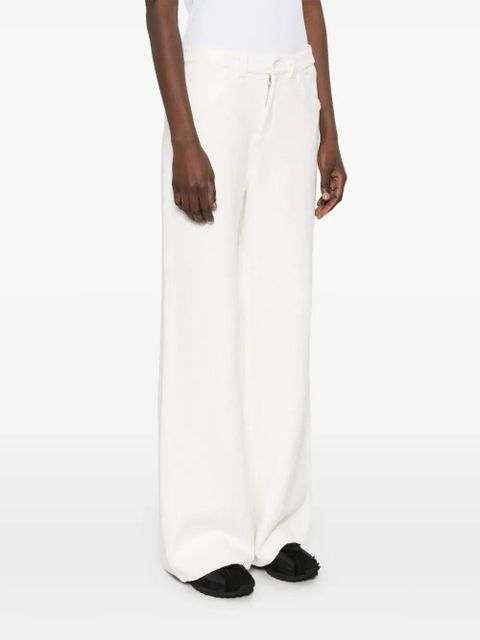 Aya Muse wide-leg knitted trousers - White