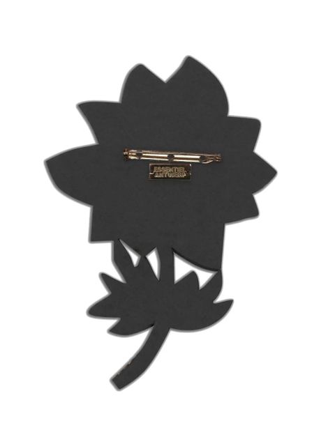 Essentiel Antwerp flower-shaped rhinestone brooch - Grey - zdjęcie produktu nr 2