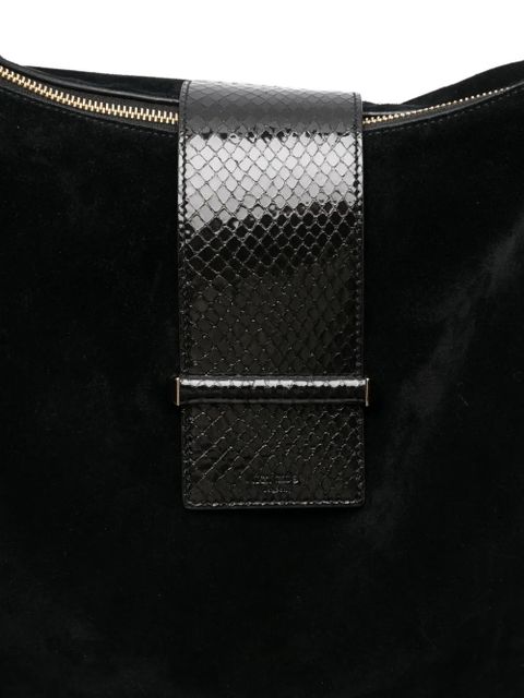 Jimmy Choo suede-leather shoulder bag - Black