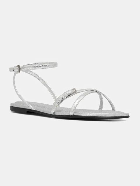 HUGO sandały Tayna damskie kolor srebrny 50542079 - zdjęcie produktu nr 1