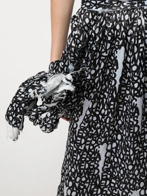 Comme Des Garçons D pattern knotted jumper-skirt - Black