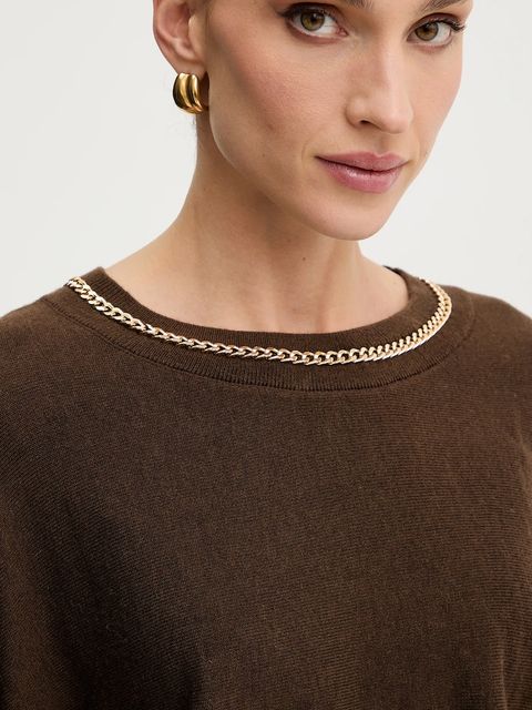 Marciano by Guess sweter z dodatkiem wełny ABEL damski kolor brązowy 5BGR02 5782Z