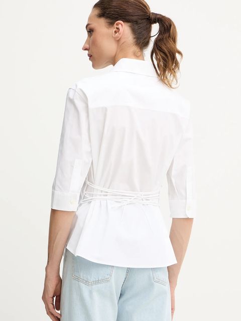 Miss Sixty koszula bawełniana damska kolor biały regular z kołnierzykiem klasycznym 6S3XJ42300