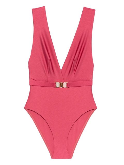 ZIMMERMANN V-neck belted swimsuit - Pink - zdjęcie produktu nr 1