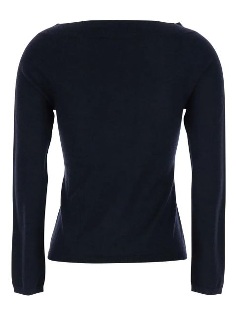 Max Mara boat-neck knitted top - Blue - zdjęcie produktu nr 2