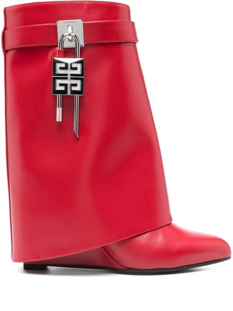 Givenchy 90mm Shark Lock ankle boots - Red - zdjęcie produktu nr 1