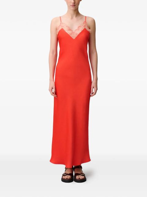 Claudie Pierlot lace V-neck dress - Red