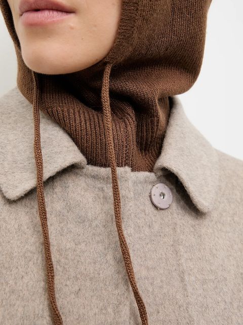 Answear.LAB kominiarka z kaszmirem kolor brązowy