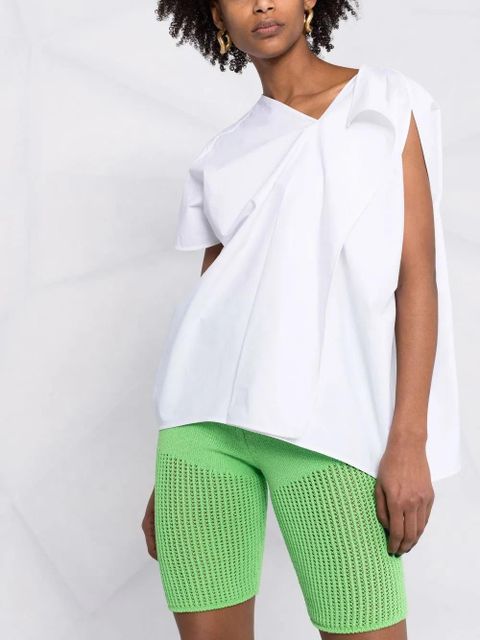 Nanushka crochet cycling shorts - Green