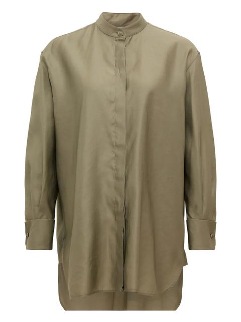 Max Mara mandarin-collar shirt - Green - zdjęcie produktu nr 1