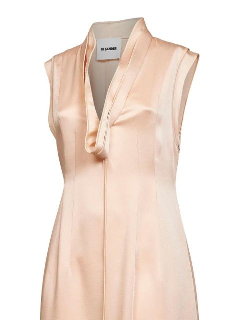 Jil Sander V-neck sleeveless midi dress - Neutrals