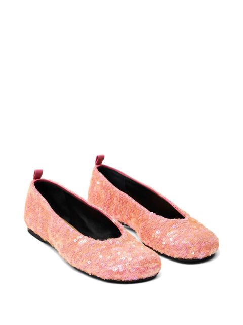 JW Anderson sequinned ballerina flats - Pink - zdjęcie produktu nr 2