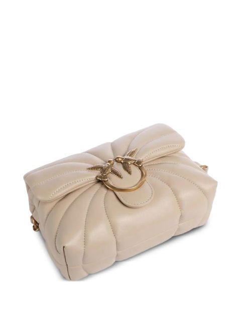 PINKO Love Puff quilted bird detail mini satchel - Neutrals