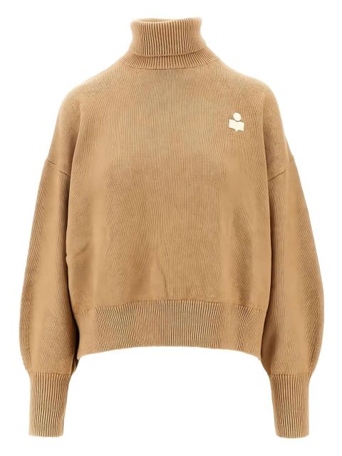 MARANT ÉTOILE Nashas logo-embroidered turtleneck sweater - Neutrals - zdjęcie produktu nr 1