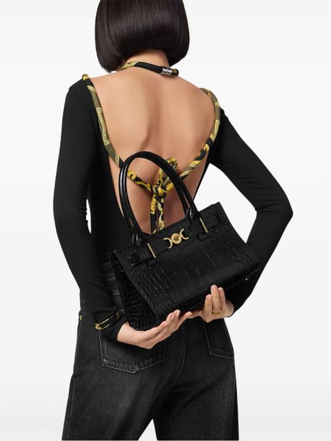 Versace Medusa '95 croc-effect tote bag - Black