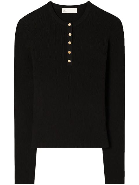 Tory Burch fine-ribbed jumper - Black - zdjęcie produktu nr 1