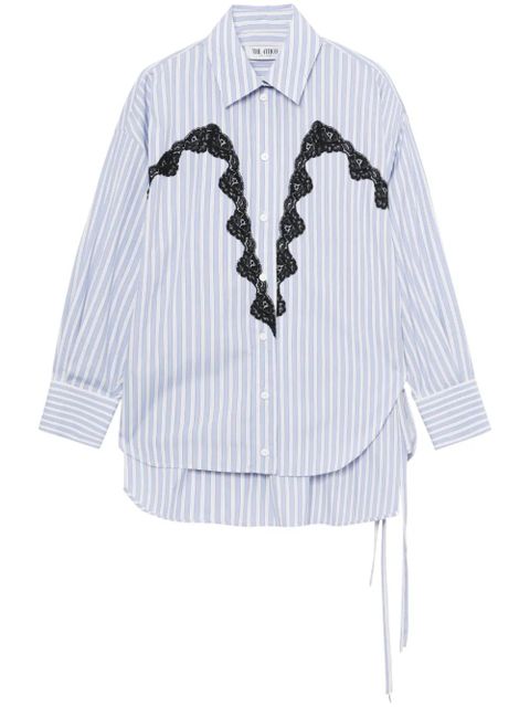 The Attico lace-trim shirt - White - zdjęcie produktu nr 1